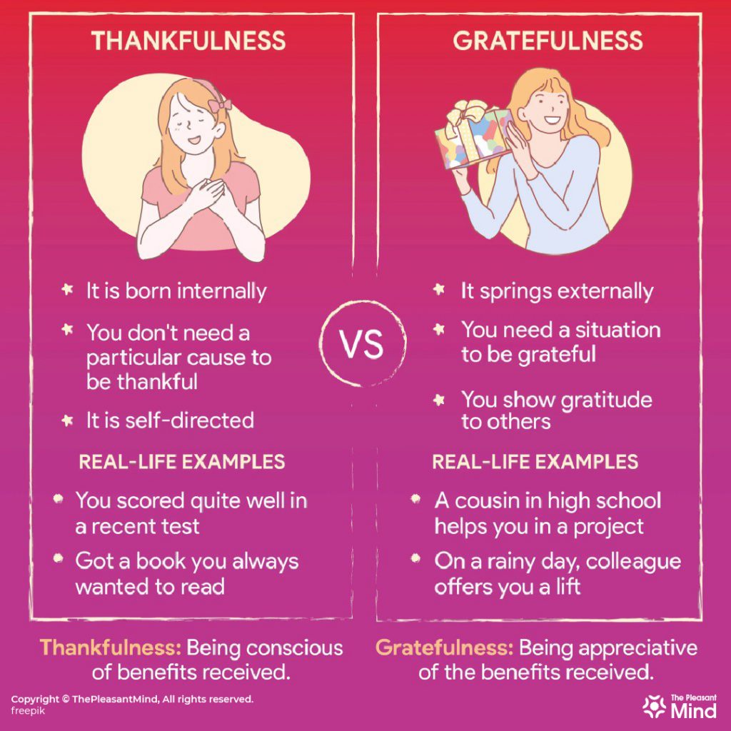 Grateful Vs Thankful Difference With Examples ThePleasantMind