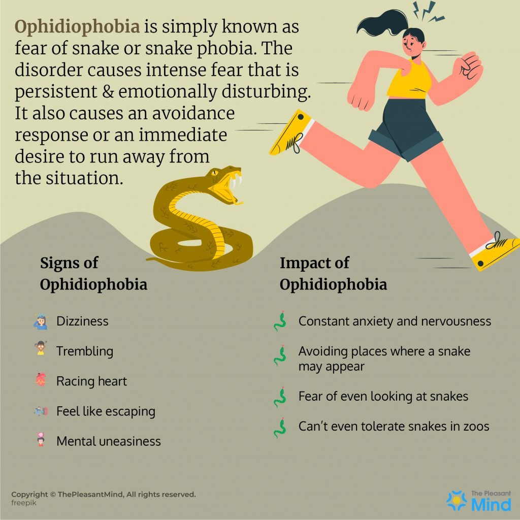 Ophidiophobia - Meaning, Symptoms, Causes, Treatment & More