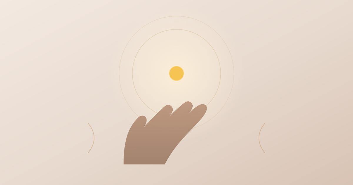 An open hand reaching toward a small glowing light, symbolizing seeking support and being heard